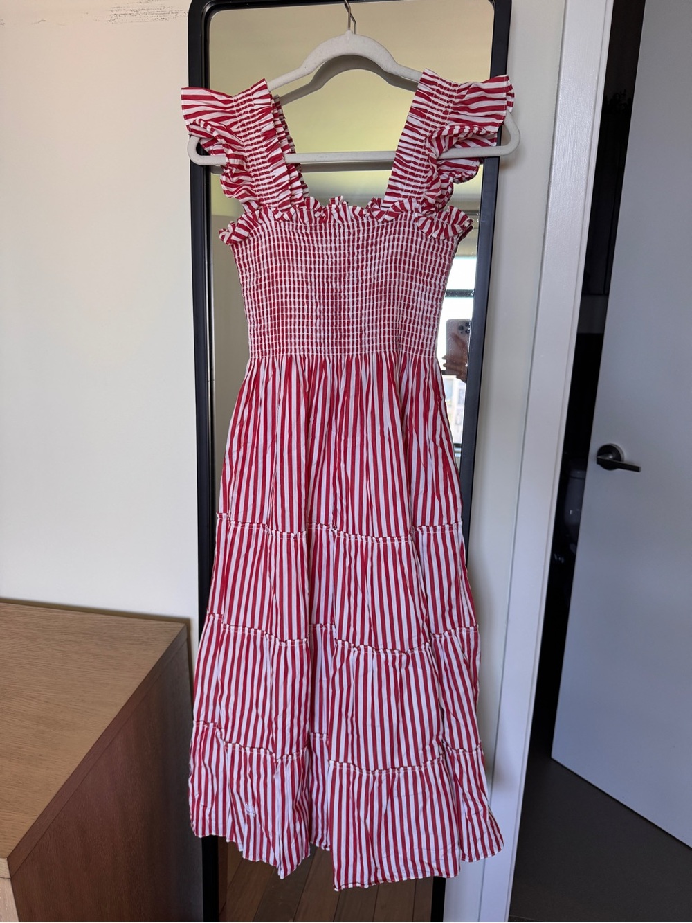 Hill House Red and White Striped Dress - XS